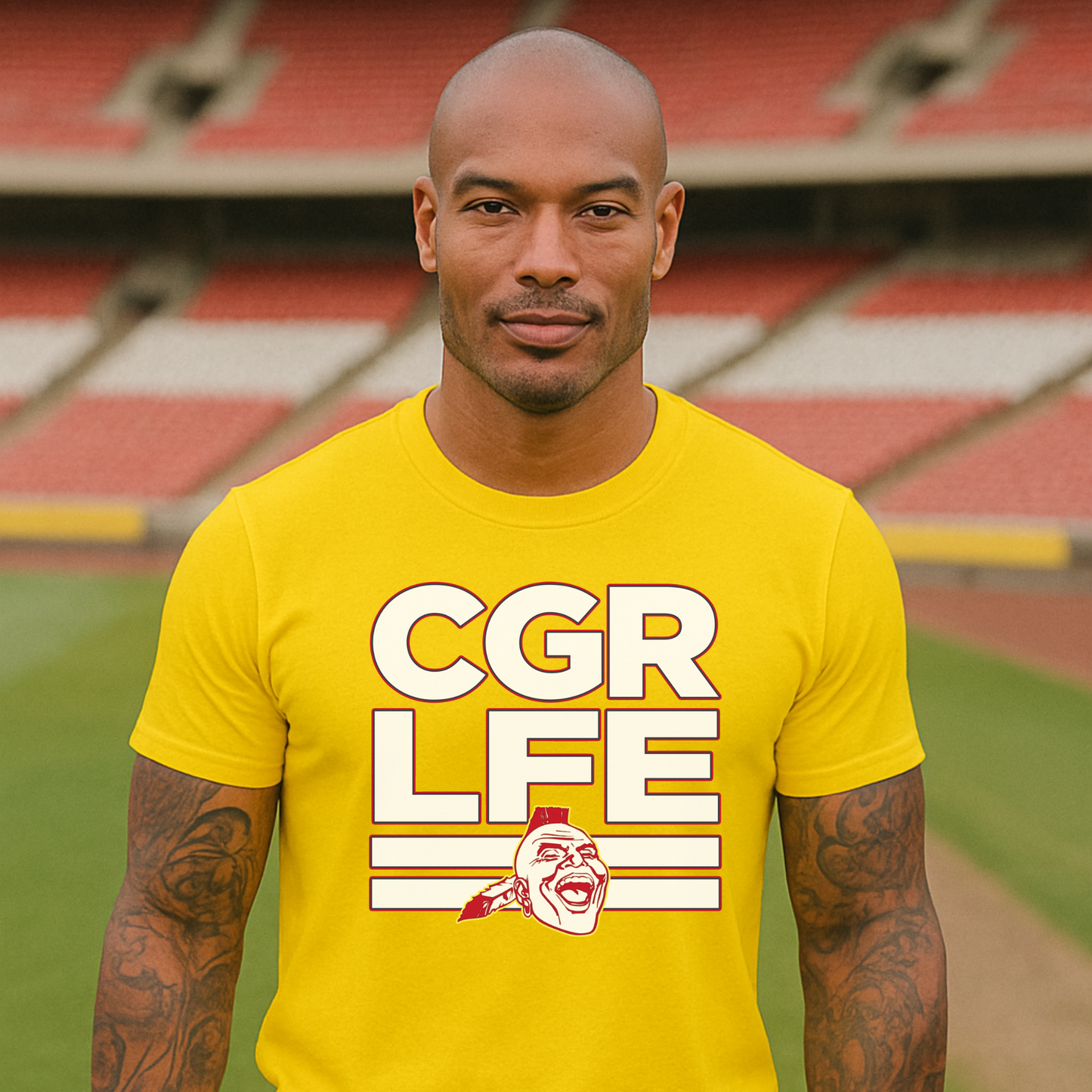 Short Sleeve CGR LFE – White Text | Red Chief