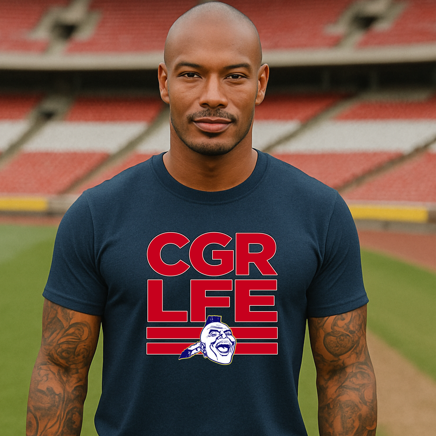 Short Sleeve CGR LFE – Navy Text | Red Chief