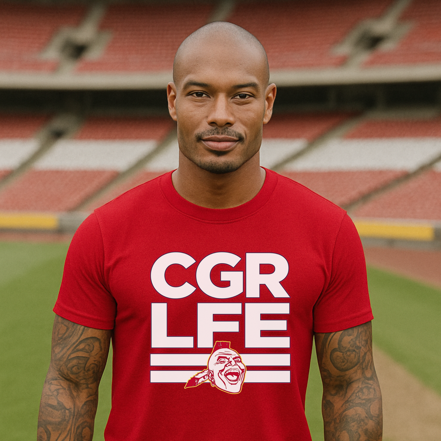 Short Sleeve CGR LFE – White Text | Red Chief