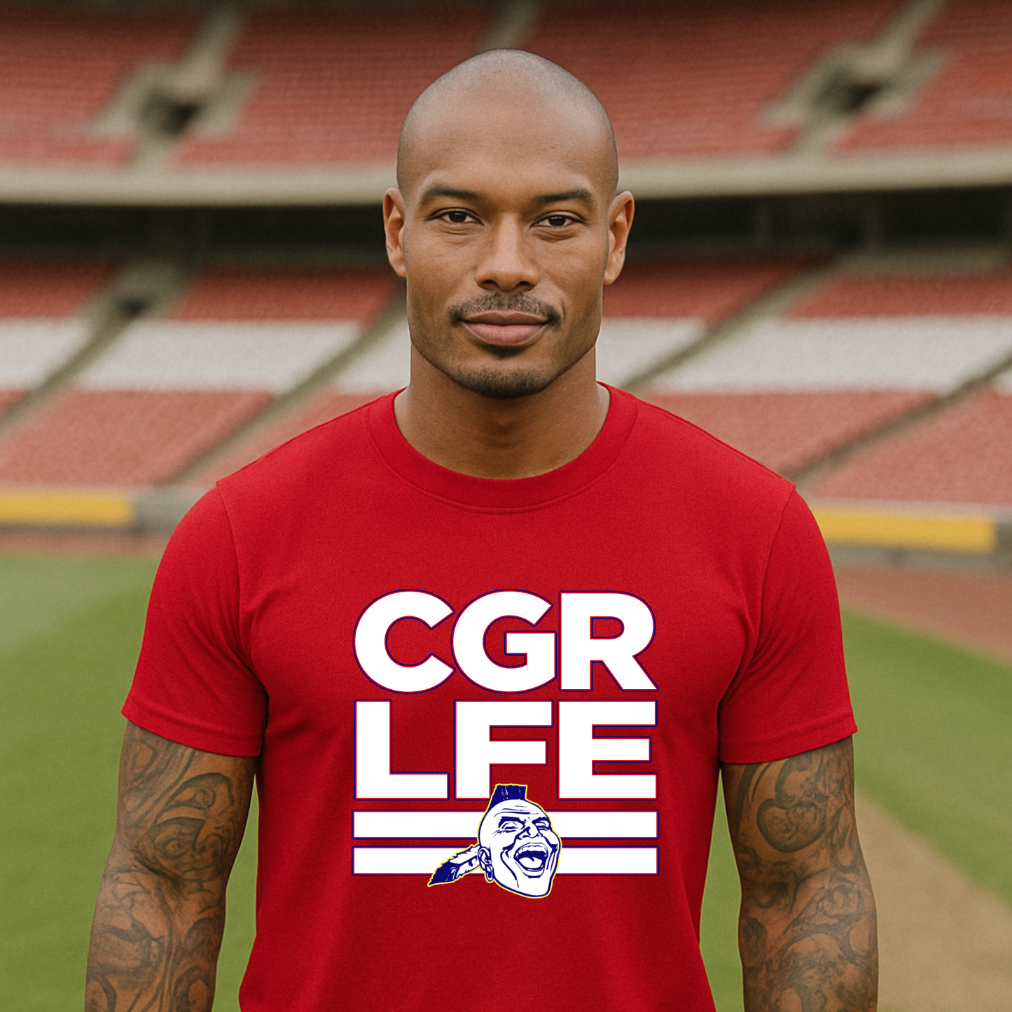 Short Sleeve CGR LFE – White Text | Blue Chief