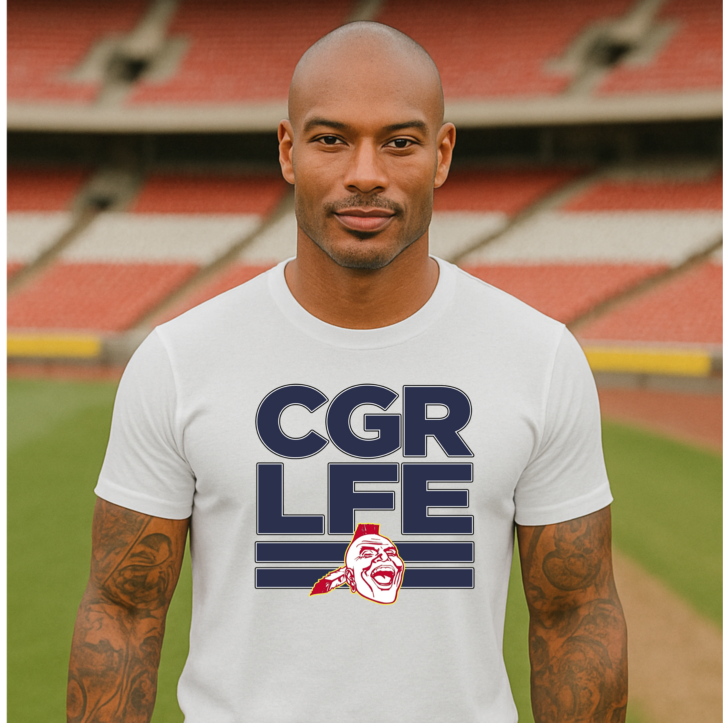 Short Sleeve CGR LFE – Navy Text | Red Chief