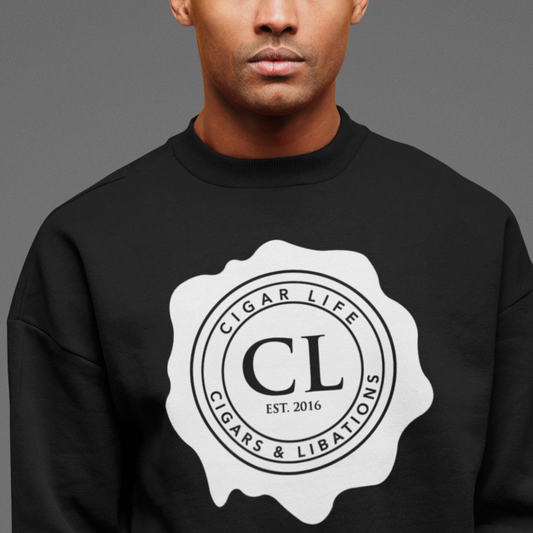 Men's Black Cigar Life Logo Sweatshirt
