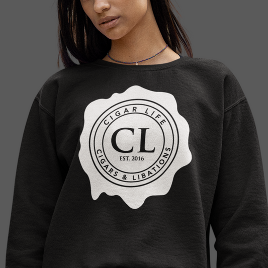 Women's Black Cigar Life Logo Sweatshirt