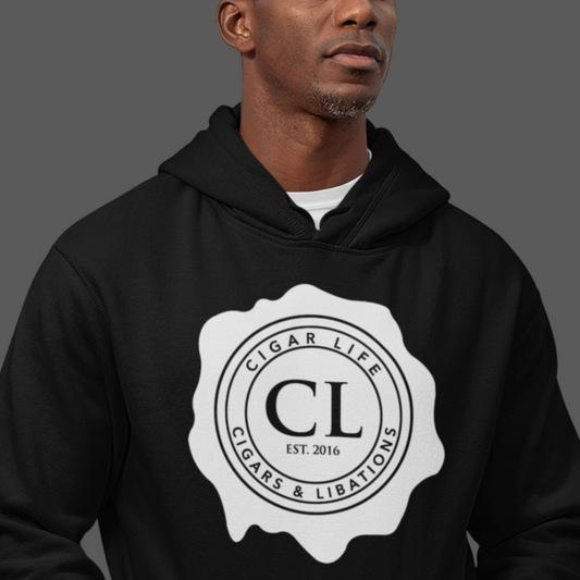 Men's Black Cigar Life Logo Hoodie