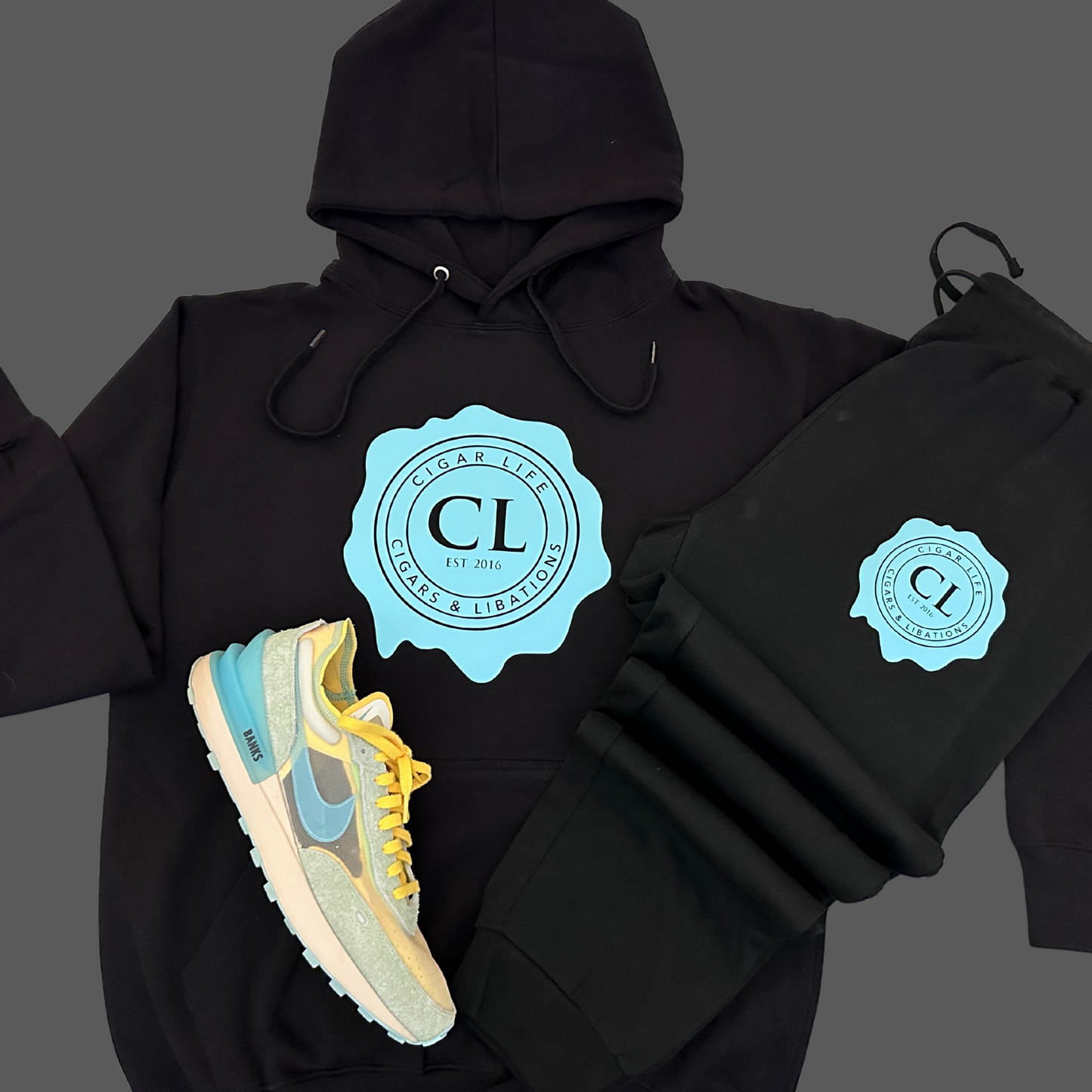 Black - Unisex Cigar Life Jogger Set